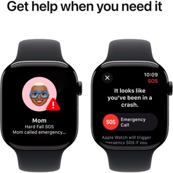Apple Watch Series 10 GPS 42mm Jet Black Aluminium Case with Black Sport Band - S/<wbr>M,Model A2997 - Metoo (10)
