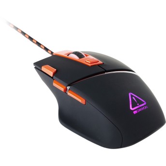 CANYON Sulaco GM-4 Wired Gaming Mouse with 7 programmable buttons, Pixart sensor of new generation, 4 levels of DPI and up to 4200, 5 million times key life, 1.65m Braided USB cable,rubber coating surface and RGB lights with 5 LED flowing mode, size:125*7 - Metoo (1)