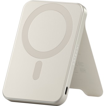 SATECHI Qi2 5K Magnetic Power Bank with Stand (Sand) в Metoo.kz - Metoo (1)