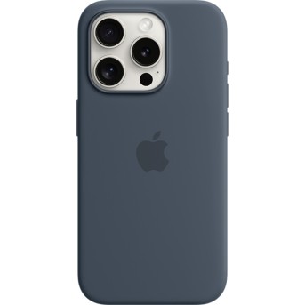 iPhone 15 Pro Silicone Case with MagSafe - Storm Blue,Model A3125 - Metoo (3)