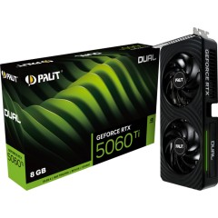 PALIT GeForce RTX 5060 Ti Dual 8GB GDDR7 128 bit, 1x HDMI 2.1b, 3x DP 2.1b, 2 Fan, 1x 8-pin pwr connector, 600W, 262.1 x 126.3 x 40.1 mm, NE7506T019P1-GB2062D