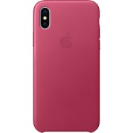Чехол для смартфона Apple iPhone X Кожаный Розовая-фуксия