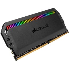 Corsair DDR4, 3200MHz 32GB 2x16GB DIMM, Unbuffered, 16-18-18-36, XMP 2.0, DOMINATOR PLATINUM RGB Black Heatspreader, RGB LED, 1.35V, EAN:0840006607342