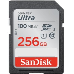 SANDISK Ultra 256GB SDHC Memory Card 100MB/<wbr>s, Class 10 UHS-I