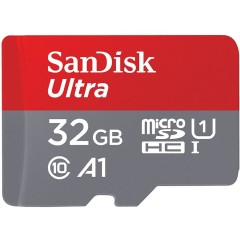 SANDISK 32GB Ultra microSDHC UHS-I Card A1 Class 10