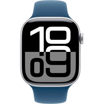 Apple Watch Series 10 GPS 42mm Silver Aluminium Case with Denim Sport Band - S/<wbr>M,Model A2997 - Metoo (6)