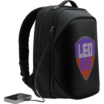 LEDme backpack, animated backpack with LED display, Nylon+TPU material, Dimensions 42*31.5*20cm, LED display 64*64 pixels, black - Metoo (7)
