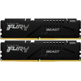 Kingston 16GB 6000MT/s DDR5 CL30 DIMM (Kit of 2) FURY Beast Black EXPO в Metoo.kz - Metoo (1)