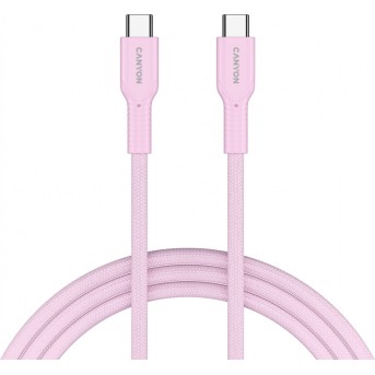 CANYON cable OnWire 60CL C-C 60W COLOR Braided 1m Pink в Metoo.kz - Metoo (4)
