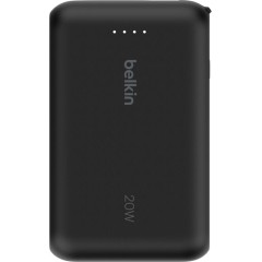 BELKIN 10k PD20w Integrated USB-C Cable Power Bank, Black..