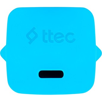 ttec SmartCharger GAN 20W PD Travel Fast Charger + USB-C - Lightning Cable 120cm, Neon Blue в Metoo.kz - Metoo (3)