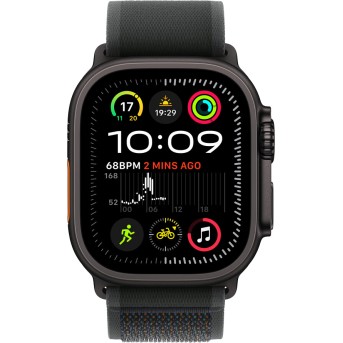 Apple Watch Ultra 2 2024 GPS + Cellular 49mm Black Titanium Case with Black Trail Loop - M/<wbr>L,Model A2986 - Metoo (2)