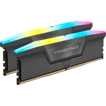 CORSAIR VENGEANCE RGB DDR5 32GB (2 x 16GB) DDR5 6400 CL32-40-40-84 1.40V Intel XMP & AMD EXPO - GREY в Metoo.kz - Metoo (1)