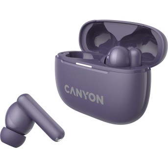 CANYON OnGo TWS-10 ANC+ENC, Bluetooth Headset, microphone, BT v5.3 BT8922F, Frequence Response:20Hz-20kHz, battery Earbud 40mAh*2+Charging case 500mAH, type-C cable length 24cm,size 63.97*47.47*26.5mm 42.5g, Purple - Metoo (5)