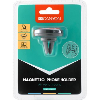 Canyon Car Holder for Smartphones,magnetic suction function ,with 2 plates(rectangle/<wbr>circle), black ,44*44*40mm 0.035kg - Metoo (1)