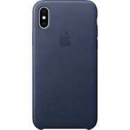 iPhone X Leather Case - Midnight Blue