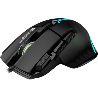 CANYON Fortnax GM-636, 9keys Gaming wired mouse,Sunplus 6662, DPI up to 20000, Huano 5million switch, RGB lighting effects, 1.65M braided cable, ABS material. size: 113*83*45mm, weight: 102g, Black - Metoo (3)