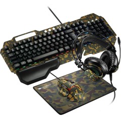 CANYON 4in1 Gaming set, Keyboard with backlight(104 keys), Mouse with weight adjustment(DPI 800/<wbr>1000/<wbr>1200/<wbr>1600/<wbr>2400/<wbr>3200/<wbr>4800/<wbr>6400), Mouse Mat with size 350*250*3mm, Headset with Microphone and volume control, Black, 1.68kg, RU layout