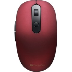 Canyon 2 in 1 Wireless optical mouse with 6 buttons, DPI 800/<wbr>1000/<wbr>1200/<wbr>1500, 2 mode(BT/ 2.4GHz), Battery AA*1pcs, Red, silent switch for right/<wbr>left keys, 65.4*112.25*32.3mm, 0.092kg