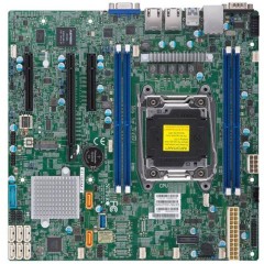 Серверная материнская плата SuperMicro MBD X11SRM F O 1x Intel Xeon Socket FCBGA2066, 4x 288 pin DDR4 DIMM slots, 2x i210 Gigabit Ethernet Controller, Intel C422 controller for 8 SATA3 (6 Gbps) ports; RAID 0,1,5,10, retail.