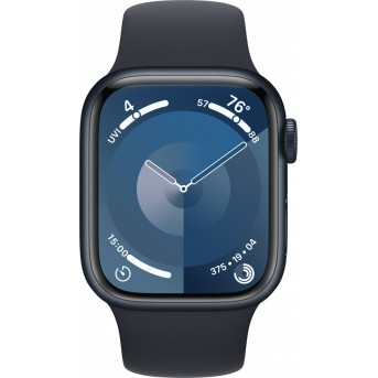 Apple Watch Series 9 GPS 41mm Midnight Aluminium Case with Midnight Sport Band - S/<wbr>M,Model A2978 - Metoo (10)