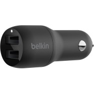 BELKIN Dual USB-A Car Charger, 12W X2, BLK..