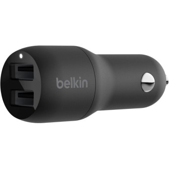 BELKIN Dual USB-A Car Charger, 12W X2, BLK в Metoo.kz - Metoo (1)