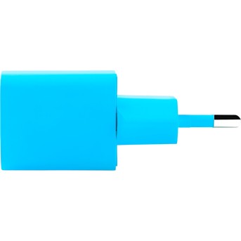 ttec SmartCharger GAN 20W PD Travel Fast Charger + USB-C - Lightning Cable 120cm, Neon Blue в Metoo.kz - Metoo (4)