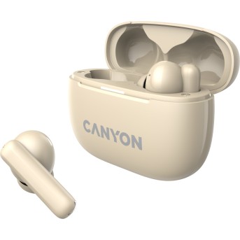 CANYON OnGo TWS-10 ANC+ENC, Bluetooth Headset, microphone, BT v5.3 BT8922F, Frequence Response:20Hz-20kHz, battery Earbud 40mAh*2+Charging case 500mAH, type-C cable length 24cm,size 63.97*47.47*26.5mm 42.5g, Beige - Metoo (3)