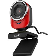 GENIUS QCam 6000, red, Full-HD 1080p webcam, universal clip, 360 degree swivel, USB, built-in microphone, rotation 360 degree, tilt 90 degree