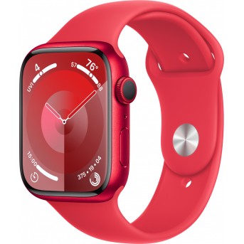 Apple Watch Series 9 GPS 45mm (PRODUCT)RED Aluminium Case with (PRODUCT)RED Sport Band - S/<wbr>M,Model A2980 - Metoo (9)