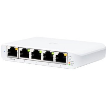 UBIQUITI Flex Mini; (4) GbE ports; (1) GbE PoE input port for power; Optional powering with included 5V, 1A USB-C adapter. - Metoo (1)