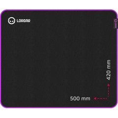 Lorgar Main 315, Gaming mouse pad, High-speed surface, Purple anti-slip rubber base, size: 500mm x..