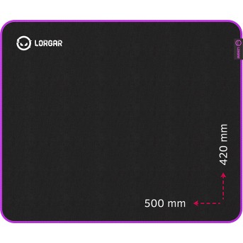 Lorgar Main 315, Gaming mouse pad, High-speed surface, Purple anti-slip rubber base, size: 500mm x 420mm x 3mm, weight 0.39kg - Metoo (1)