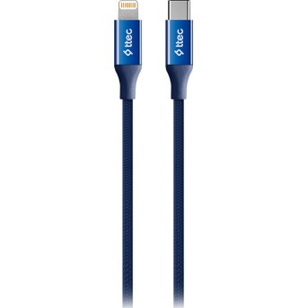 ttec AlumiCable Type-c - Lightning Fast Charging Cable 150cm ,Navy - Metoo (1)