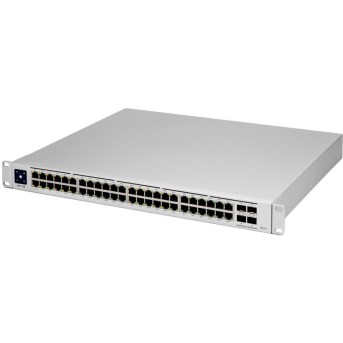 Ubiquiti 48 port gigabit L3 PoE++ switch, 40 x GbE PoE+ Ports, 8 x GbE PoE++ ports, 4 x 10G SFP+ ports, 600W total PoE availability, Layer 3 switching, Near-silent cooling, LCM display 1.3" touchscreen - Metoo (1)