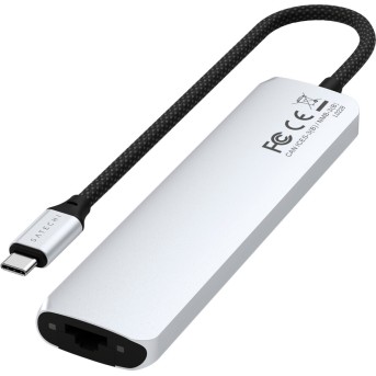 SATECHI 7-in-1 USB-C Slim Multiport Adapter with Ethernet (Silver) - Metoo (3)