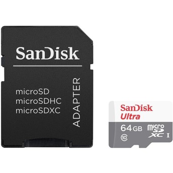 SANDISK 64GB Ultra microSDHC+SD Adapter - Metoo (1)