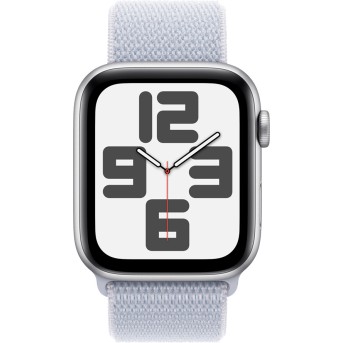 Apple Watch SE 2024 GPS 40mm Silver Aluminium Case with Blue Cloud Sport Loop,Model A2722 - Metoo (2)