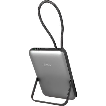 ttec Recharger M LCD 10.000 mAh. Magesafe comp PD20W Powerbank with USB-C Cable and Stand в Metoo.kz - Metoo (5)