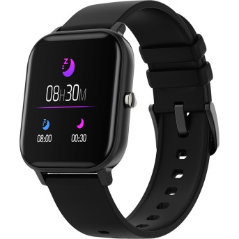 Smart watch, 1.3inches TFT full touch screen, Zinic+plastic body, IP67 waterproof, multi-sport mode, compatibility with iOS and android, black body with black silicon belt, Host: 43*37*9mm, Strap: 230x20mm, 45g - Metoo (1)