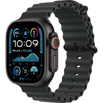 Apple Watch Ultra 2 2024 GPS + Cellular 49mm Black Titanium Case with Black Ocean Band,Model A2986 - Metoo (1)