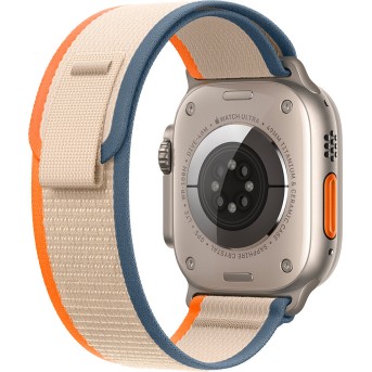 Apple Watch Ultra 2 GPS + Cellular, 49mm Titanium Case with Orange/<wbr>Beige Trail Loop - S/<wbr>M,Model A2986 - Metoo (3)