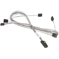 Supermicro Internal MiniSAS SFF-8087 to 4 SATA 76/<wbr>66/<wbr>54/<wbr>45cm with Sideband 66cm Cable