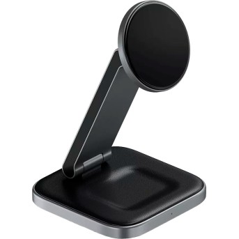 SATECHI 3-in-1 Foldable Qi2 Wireless Charging Stand(Space Gray) with Type A,C,G plugs - Metoo (1)