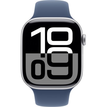Apple Watch Series 10 GPS 42mm Silver Aluminium Case with Denim Sport Band - S/<wbr>M,Model A2997 - Metoo (2)