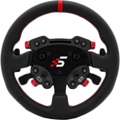 GT1 Round Steering Wheel with GT Pro Hub(K)| Shifter & Clutch Paddles | LeatherSIMAGIC QR70 Included