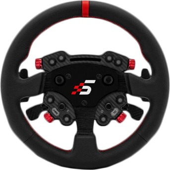 GT1 Round Steering Wheel with GT Pro Hub(K)| Shifter & Clutch Paddles | LeatherSIMAGIC QR70 Included - Metoo (1)