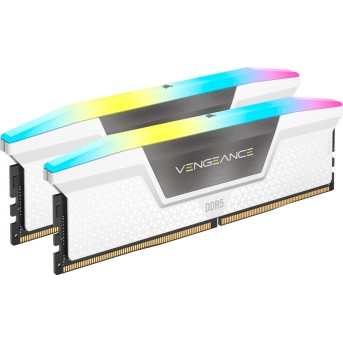 CORSAIR VENGEANCE RGB DDR5 32GB (2 x 16GB) DDR5 6000 CL36-44-44-96 1.40V Intel XMP & AMD EXPO - White в Metoo.kz - Metoo (1)
