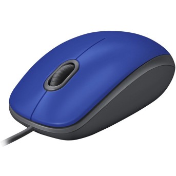 LOGITECH M110 Corded Mouse - SILENT - BLUE - USB - Metoo (1)